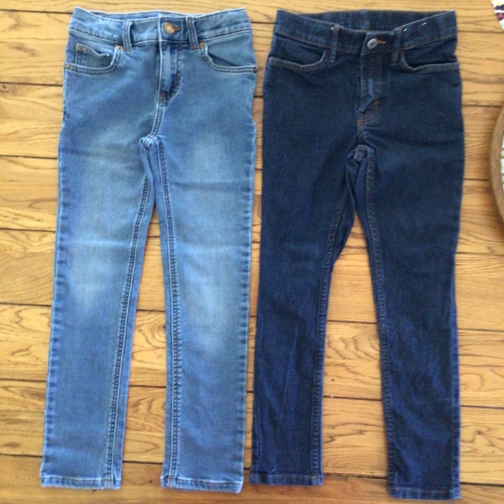 BOYS TWO BUNDLE JEANS -  SIZE 7 SKINNY BRAND H&M and SIZE 8 SLIM WONDER NATION
